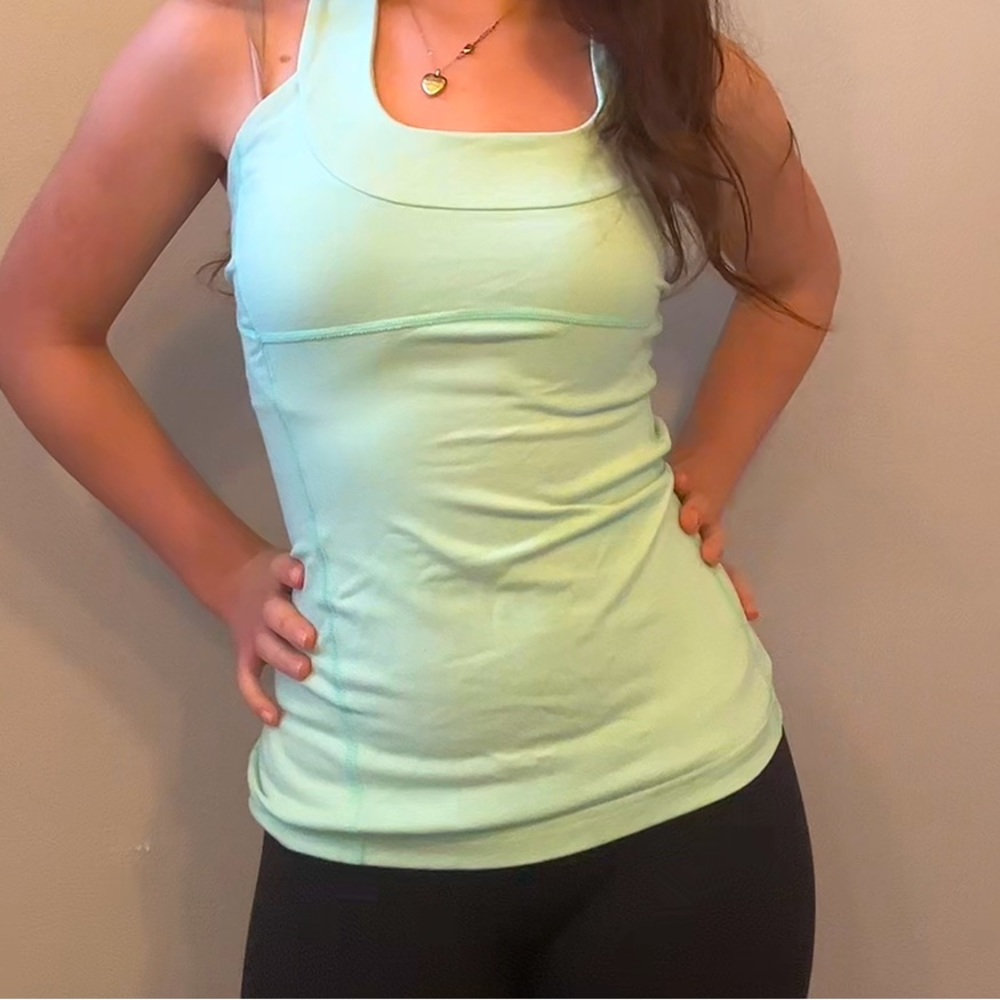 sea foam green lululemon tank top